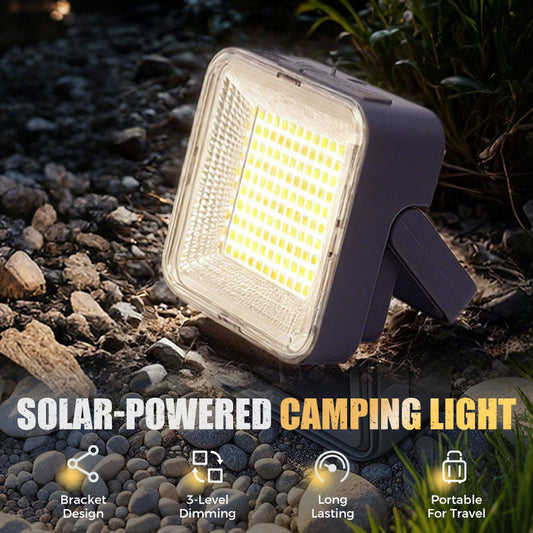Luz de camping portátil e à prova d'água com energia solar