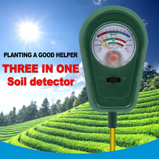 Detector de solo 3 em 1 com visor de ponteiro