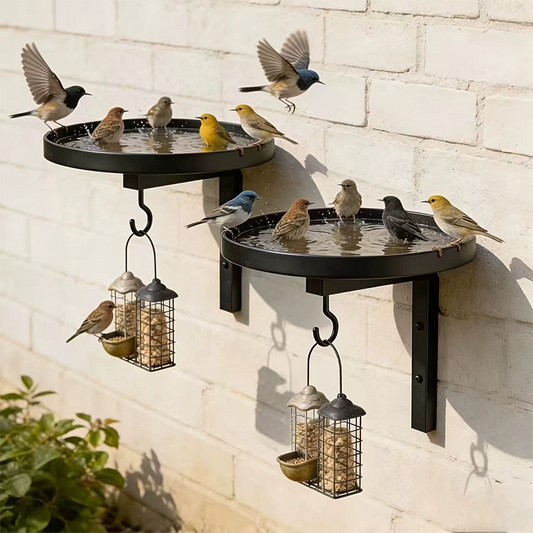 🕊️ 50% DE DESCONTO – Bebedouro Decorativo para Pássaros em Bronze Antigo | Montagem na parede, detalhes ornamentais & resistente ao clima – Perfeito para cercas, muros e pátios ✨🏺