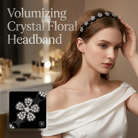 Conjunto de tiara ondulada com cristais - Acessório de cabelo leve, antiderrapante e feminino, com formato ondulado e detalhes em cristais brilhantes, ideal para casamentos e uso diário.