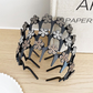 Conjunto de tiara ondulada com cristais - Acessório de cabelo leve, antiderrapante e feminino, com formato ondulado e detalhes em cristais brilhantes, ideal para casamentos e uso diário.