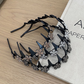Conjunto de tiara ondulada com cristais - Acessório de cabelo leve, antiderrapante e feminino, com formato ondulado e detalhes em cristais brilhantes, ideal para casamentos e uso diário.