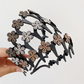 Conjunto de tiara ondulada com cristais - Acessório de cabelo leve, antiderrapante e feminino, com formato ondulado e detalhes em cristais brilhantes, ideal para casamentos e uso diário.