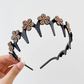 Conjunto de tiara ondulada com cristais - Acessório de cabelo leve, antiderrapante e feminino, com formato ondulado e detalhes em cristais brilhantes, ideal para casamentos e uso diário.