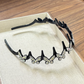 Conjunto de tiara ondulada com cristais - Acessório de cabelo leve, antiderrapante e feminino, com formato ondulado e detalhes em cristais brilhantes, ideal para casamentos e uso diário.