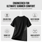 T-shirts desportivas respiráveis e de secagem rápida para homem