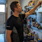 T-shirts desportivas respiráveis e de secagem rápida para homem