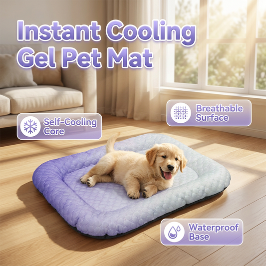 🥳 MEGA PROMOÇÃO 2026 🥳💞 +50K VENDIDOS! 🐶❄️ 50% OFF! Tapete de Gel Refrescante para Pets – Sem necessidade de refrigeração, alívio instantâneo do calor. Respirável e atóxico. Ajuda os pets a dormir frescos o verão todo! 🌿✨