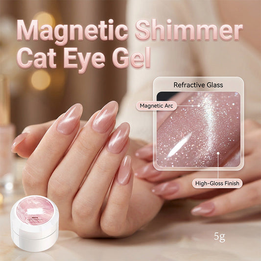 💅✨🐱Esmalte em gel Spar Cat Eye com brilho magnético para nail art