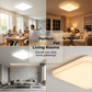 💡50% de desconto exclusivo | Luminária de teto LED moderna e minimalista | Luminária quadrada de embutir que protege os olhos | Luminária de teto dimerizável com 3 cores para sala de estar, cozinha e escritório