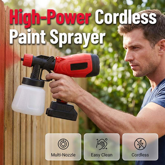 🎨🔋 Pulverizador de tinta sem fio – 2 baterias, versátil, para pintura e jardinagem!